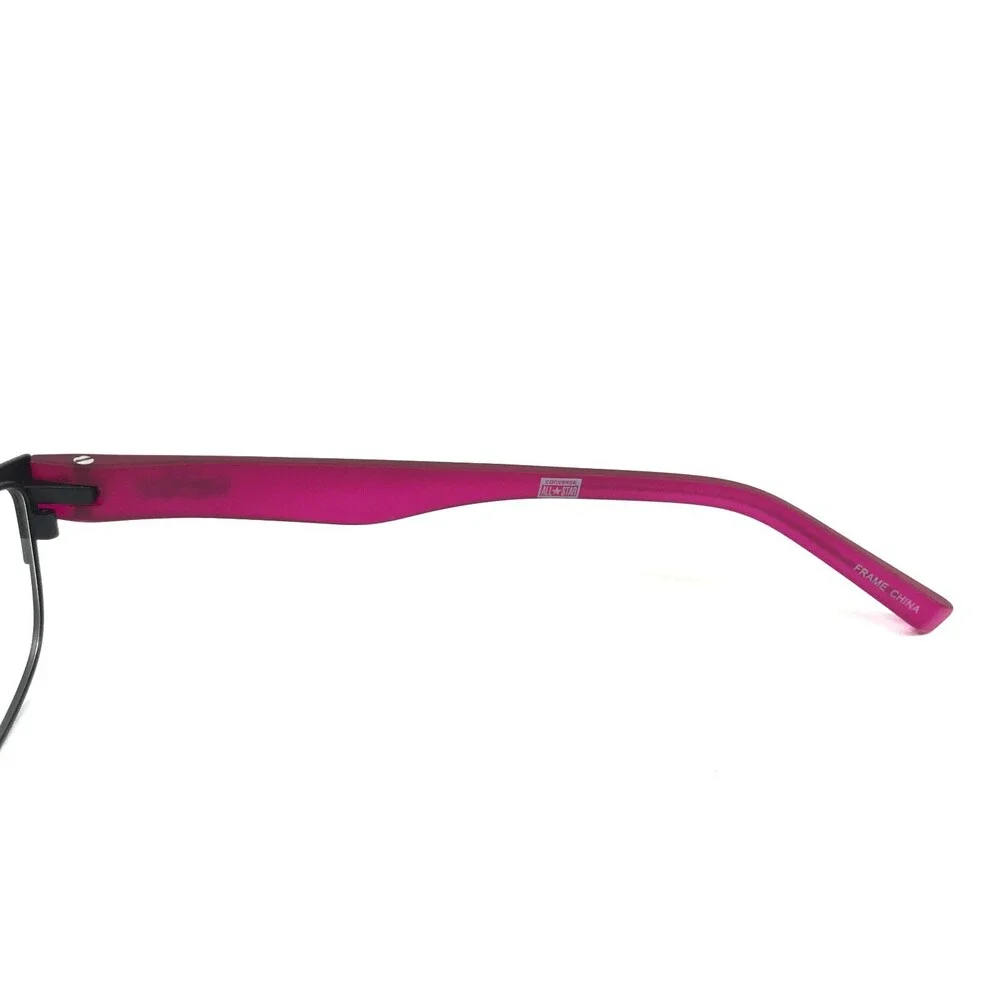 Converse Kids Eyeglasses Frames K016 BLACK Purple Rectangular Full Rim 47-16-135